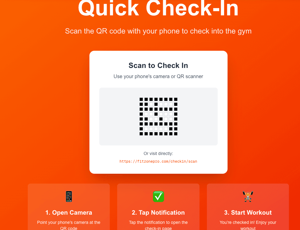 QR Check-ins - ProGrade Fitness Solutions Contactless member check-ins with peak time analytics
